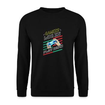 Gamers Keep It Classic - Unisex Sweatshirt - black - Front - Alina (178cm) & Michal (187cm)