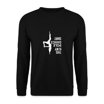 Pole dance - This is my Pole Dance Shirt Upside Down - Unisex Sweatshirt - black - Front - Alina (178cm) & Michal (187cm)