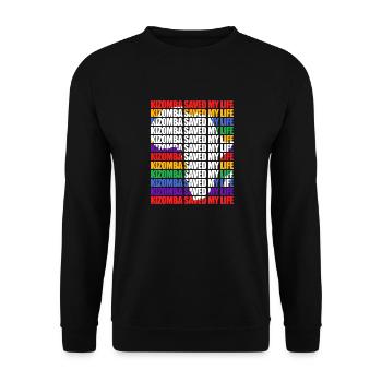 Kizomba saved color - Sweat-shirt Unisexe - noir - Devant - Alina (178cm) & Michal (187cm)