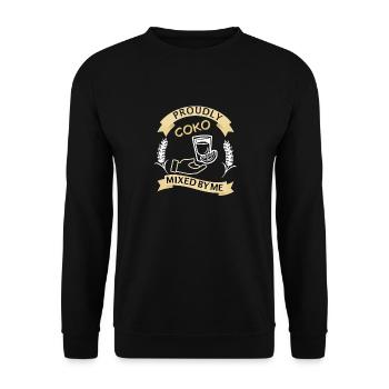 Born For Korn Dorfkinder Spruch Coko Landwirt - Unisex Pullover - Schwarz - Vorne - Alina (178cm) & Michal (187cm)