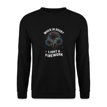 Pyrotechnics Fireworks Pyrotechnics - Unisex Sweatshirt - black - Front - Alina (178cm) & Michal (187cm)