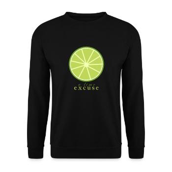 A Lime Excuse - Unisex Sweatshirt - black - Front - Alina (178cm) & Michal (187cm)