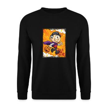 Cute Witch Halloween Trick Or Treat Fun - Unisex Sweatshirt - black - Front - Alina (178cm) & Michal (187cm)