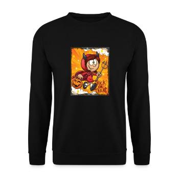 Cute Witch Halloween Trick Or Treat Fun - Unisex Sweatshirt - black - Front - Alina (178cm) & Michal (187cm)