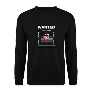 Voulu Père Noël Flamingo - Sweat-shirt Unisexe - noir - Devant - Alina (178cm) & Michal (187cm)