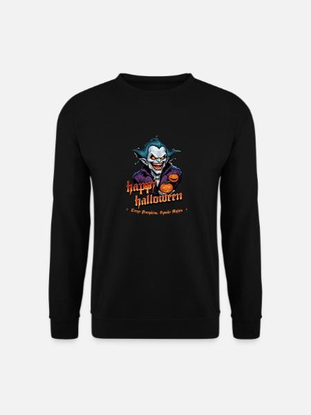 Halloween Vampire with Pumpkins - Unisex Sweatshirt - black
