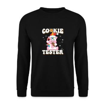 Magical Unicorn Cookie Tester Christmas - Unisex Sweatshirt - black - Front - Alina (178cm) & Michal (187cm)