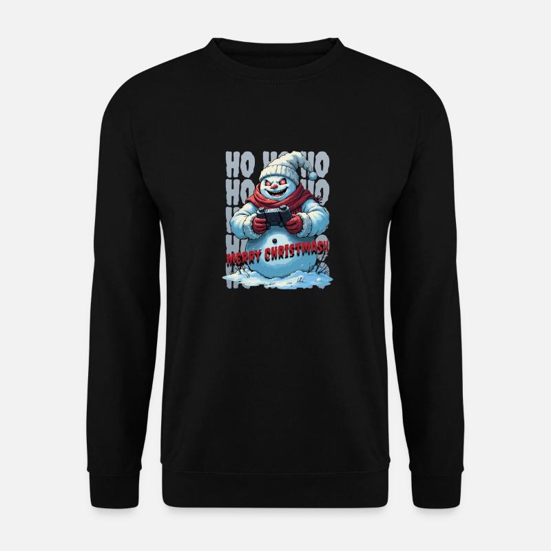 Evil Snowman Playing Christmas - Unisex Sweatshirt - black
