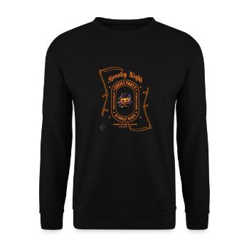 Halloween Skull Funny spooky T-shirt mit sense - Unisex Pullover - Schwarz - Vorne - Alina (178cm) & Michal (187cm)