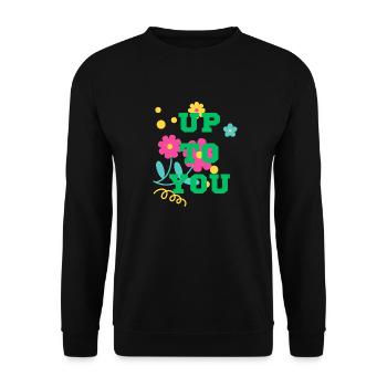 up to you - Unisex Sweatshirt - black - Front - Alina (178cm) & Michal (187cm)