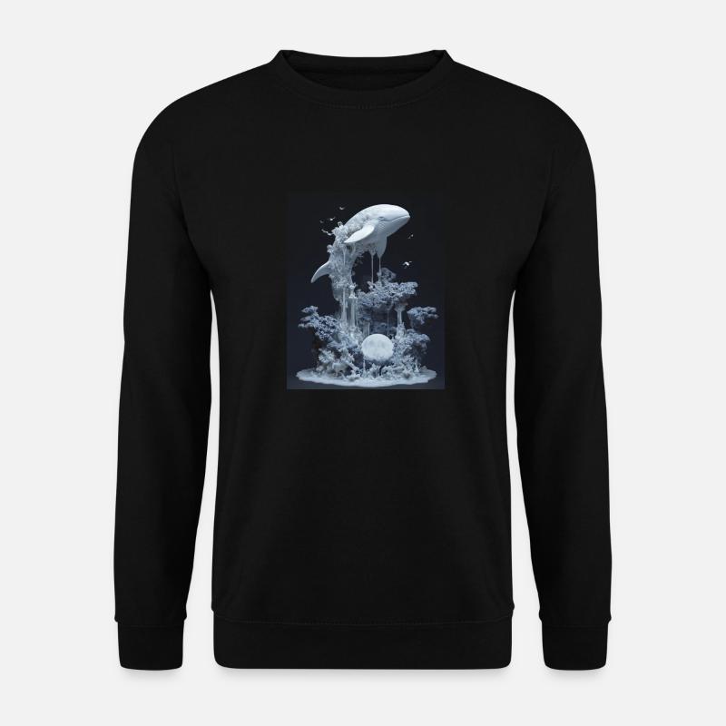 magischer Wal - Unisex Pullover - Schwarz