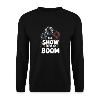 Pyrotechnics Fireworks Pyrotechnics - Unisex Sweatshirt - black - Front - Alina (178cm) & Michal (187cm)