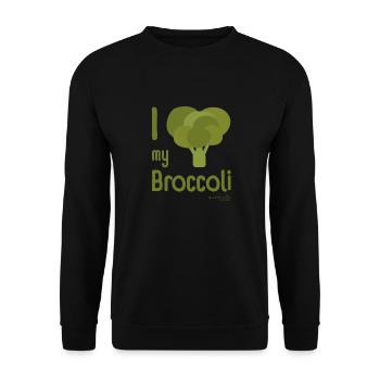 J’aime mon brocoli – Pour les amateurs de légumes - Sweat-shirt Unisexe - noir - Devant - Alina (178cm) & Michal (187cm)