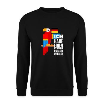 Parrot - Unisex Sweatshirt - black - Front - Alina (178cm) & Michal (187cm)
