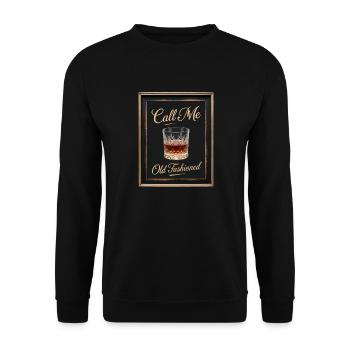 Call Me Old Fashioned Whiskey Funny - Unisex Sweatshirt - black - Front - Alina (178cm) & Michal (187cm)