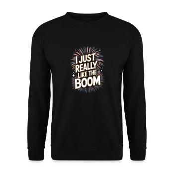 Pyrotechniker Feuerwerk Pyrotechnik - Unisex Pullover - Schwarz - Vorne - Alina (178cm) & Michal (187cm)