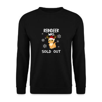 Reindeer Was Out Cat Christmas Funny Sayings - Unisex Sweatshirt - black - Front - Alina (178cm) & Michal (187cm)