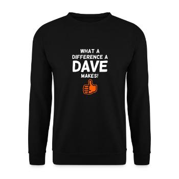 Dave - Sweat-shirt Unisexe - noir - Devant - Alina (178cm) & Michal (187cm)
