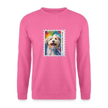 Illustration à l’aérographe « Havanais 02 » FR - Sweat-shirt Unisexe - rose - Devant