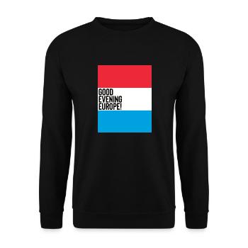Luxemburg Eurovision Song Contest - Unisex Pullover - Schwarz - Vorne - Alina (178cm) & Michal (187cm)