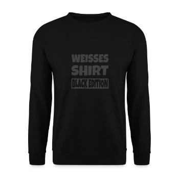 Sarcasm Black Edition: White Shirt Christmas - Unisex Sweatshirt - black - Front - Alina (178cm) & Michal (187cm)