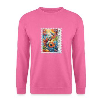 Illustration à l’aérographe « Poisson 02 » FR - Sweat-shirt Unisexe - rose - Devant