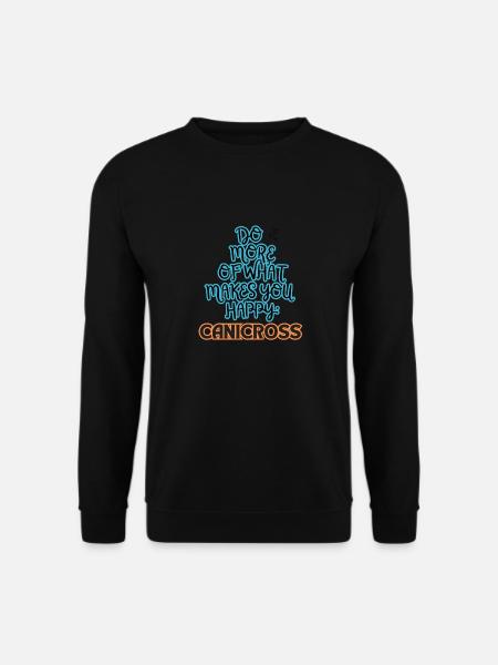 Canicross Do more of what makes you blau/orange - Unisex Pullover - Schwarz
