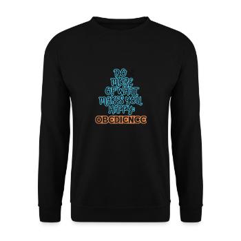 Obedience Do more of what makes you blue/orange - Unisex Sweatshirt - black - Front - Alina (178cm) & Michal (187cm)