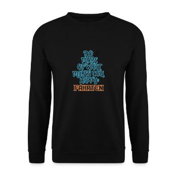 Fährtenarbeit Do more of what makes you blau/orang - Unisex Pullover - Schwarz - Vorne - Alina (178cm) & Michal (187cm)
