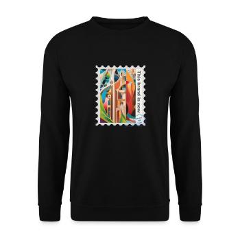 Illustration à l’aérographe « Architecture 01 » FR - Sweat-shirt Unisexe - noir - Devant - Alina (178cm) & Michal (187cm)