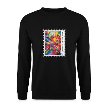 Airbrush-Illustration „Fantasie 04“ EN - Unisex Pullover - Schwarz - Vorne - Alina (178cm) & Michal (187cm)