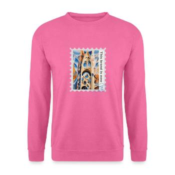 Illustration à l’aérographe « Architecture 04 » FR - Sweat-shirt Unisexe - rose - Devant
