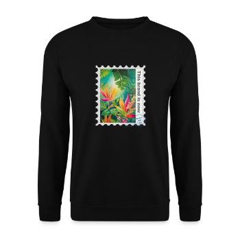 Illustration à l’aérographe « Paysage 04 » FR - Sweat-shirt Unisexe - noir - Devant - Alina (178cm) & Michal (187cm)