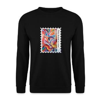 Airbrush-Illustration „Fantasie 06“ EN - Unisex Pullover - Schwarz - Vorne - Alina (178cm) & Michal (187cm)
