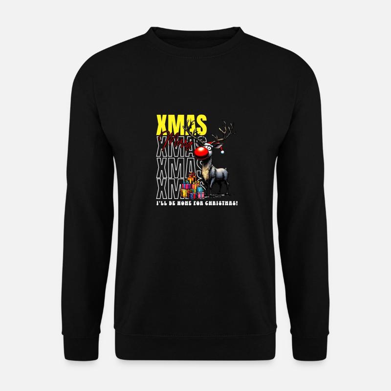 XMAS Merry Christmas Reindeer - Unisex Sweatshirt - black