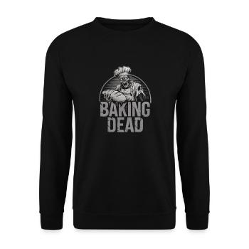 Baking Dead Zombie Baker Creepy Baker - Unisex Sweatshirt - black - Front - Alina (178cm) & Michal (187cm)