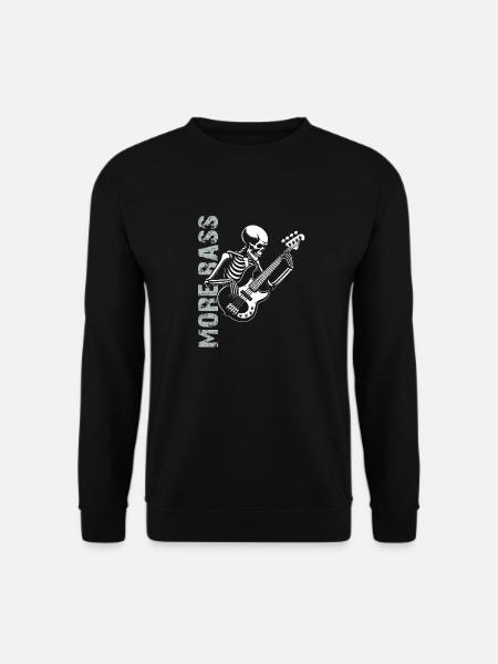 Plus Basse - Skeleton avec Basse - Sweat-shirt Unisexe - noir