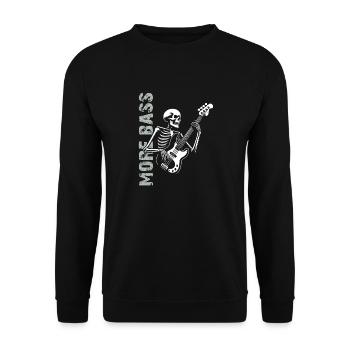 Plus Basse - Skeleton avec Basse - Sweat-shirt Unisexe - noir - Devant - Alina (178cm) & Michal (187cm)