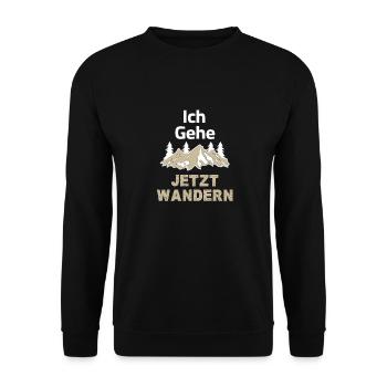 Je vais faire de la randonnée maintenant - Sweat-shirt Unisexe - noir - Devant - Alina (178cm) & Michal (187cm)