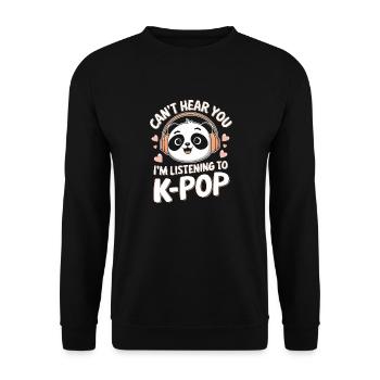 K-Pop Music Korean Pop - Unisex Sweatshirt - black - Front - Alina (178cm) & Michal (187cm)