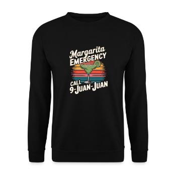 Spaßiger Cocktail-Spruch - Unisex Pullover - Schwarz - Vorne - Alina (178cm) & Michal (187cm)