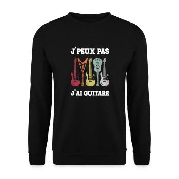 Ich kann keine Gitarre haben 1 - Unisex Pullover - Schwarz - Vorne - Alina (178cm) & Michal (187cm)