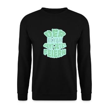 Geschenk für Elyan - Unisex Pullover - Schwarz - Vorne - Alina (178cm) & Michal (187cm)