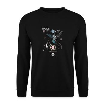 Kitesurfer Ikarus - Unisex Pullover - Schwarz - Vorne - Alina (178cm) & Michal (187cm)