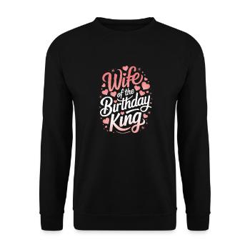 Frau Ehefrau Partnerin Familie Verheiratet - Unisex Pullover - Schwarz - Vorne - Alina (178cm) & Michal (187cm)