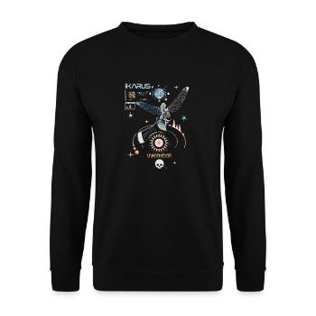 BigAir Ikarus Kitesurfer - Unisex Pullover - Schwarz - Vorne - Alina (178cm) & Michal (187cm)