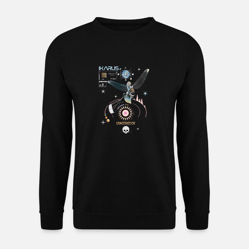 BigAir Ikarus Kitesurfer - Unisex Pullover - Schwarz