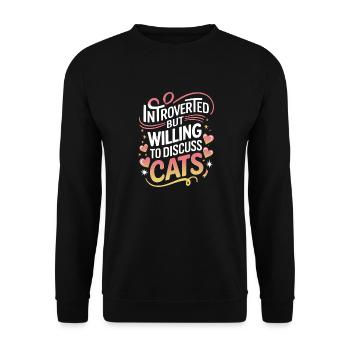 Introvert, antisocial, introvert - Unisex Sweatshirt - black - Front - Alina (178cm) & Michal (187cm)
