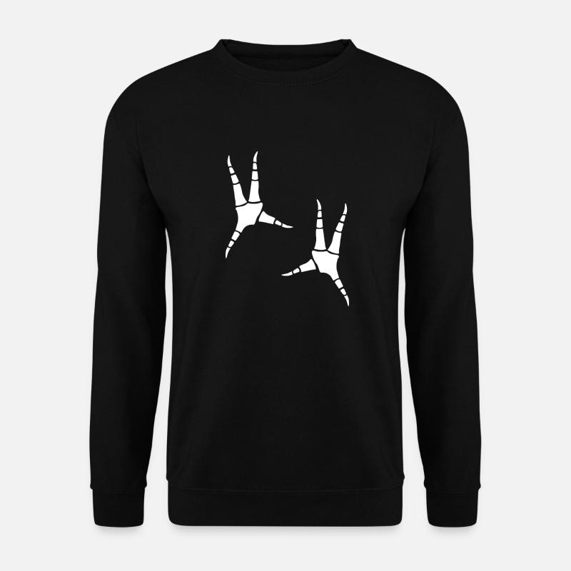Papageien-Fußabdrücke - Unisex Pullover - Schwarz