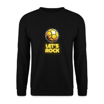 Handball Sport Gold - Lets Rock - Unisex Pullover - Schwarz - Vorne - Alina (178cm) & Michal (187cm)